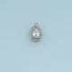 Oval Crystal Pendant,14K Gold Silver Sparkling Rhinestone Charm DIY Charm for Necklace Bracelet Making