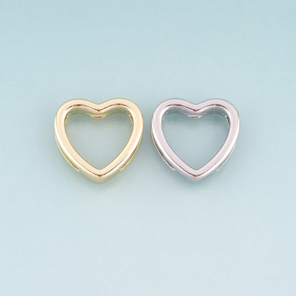 18K Gold Filled Heart Beads,Minimalist Heart Spacer Beads Bracelet Necklace for DIY Jewelry Making Supply
