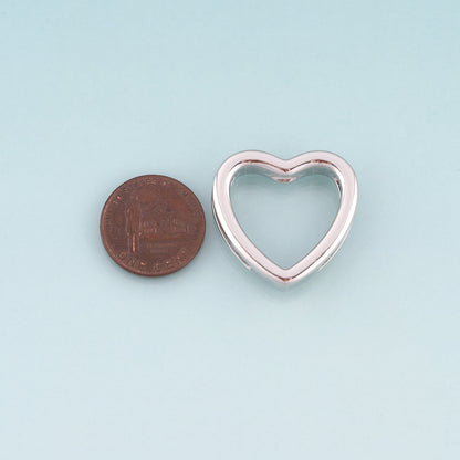18K Gold Filled Heart Beads,Minimalist Heart Spacer Beads Bracelet Necklace for DIY Jewelry Making Supply