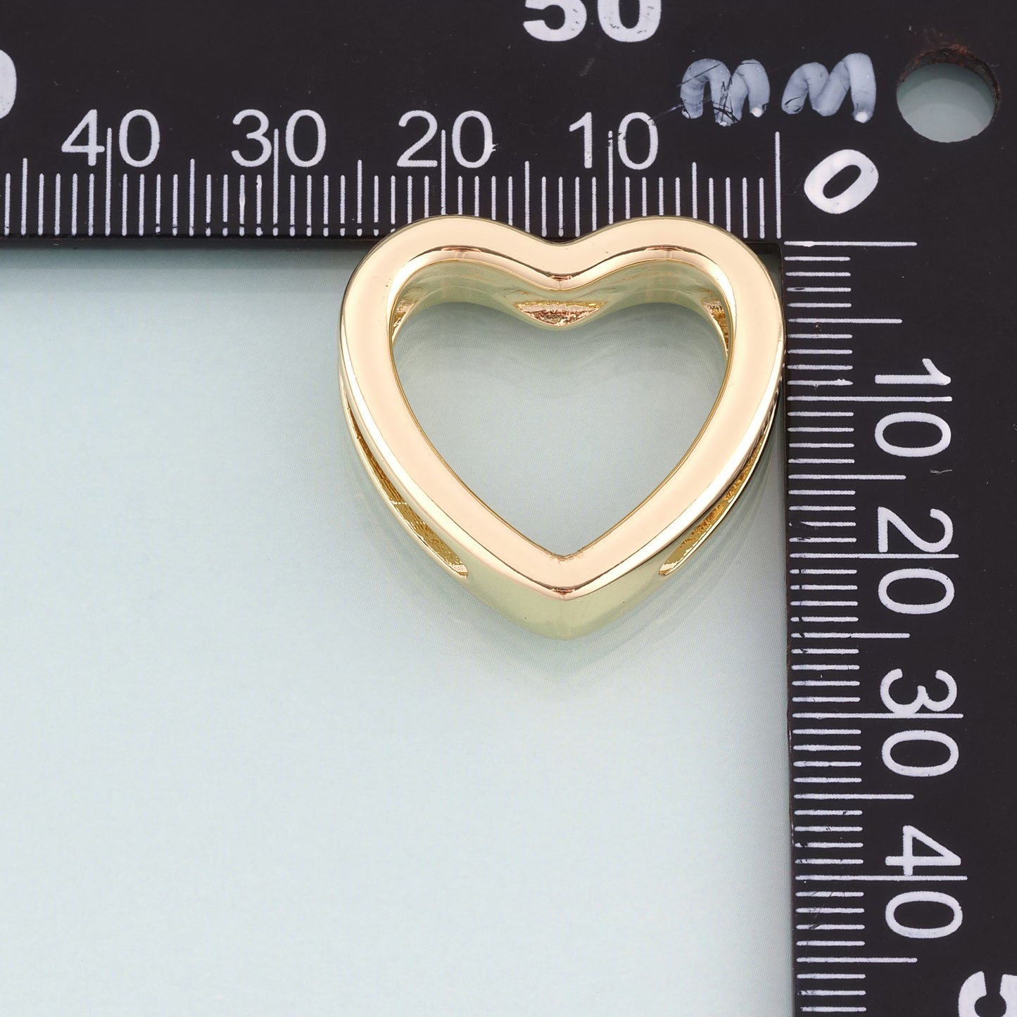 18K Gold Filled Heart Beads,Minimalist Heart Spacer Beads Bracelet Necklace for DIY Jewelry Making Supply
