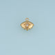 Scalloped Shell Star Pendant,14K Gold Dainty Crystal Charm DIY Charm for Necklace Bracelet Making