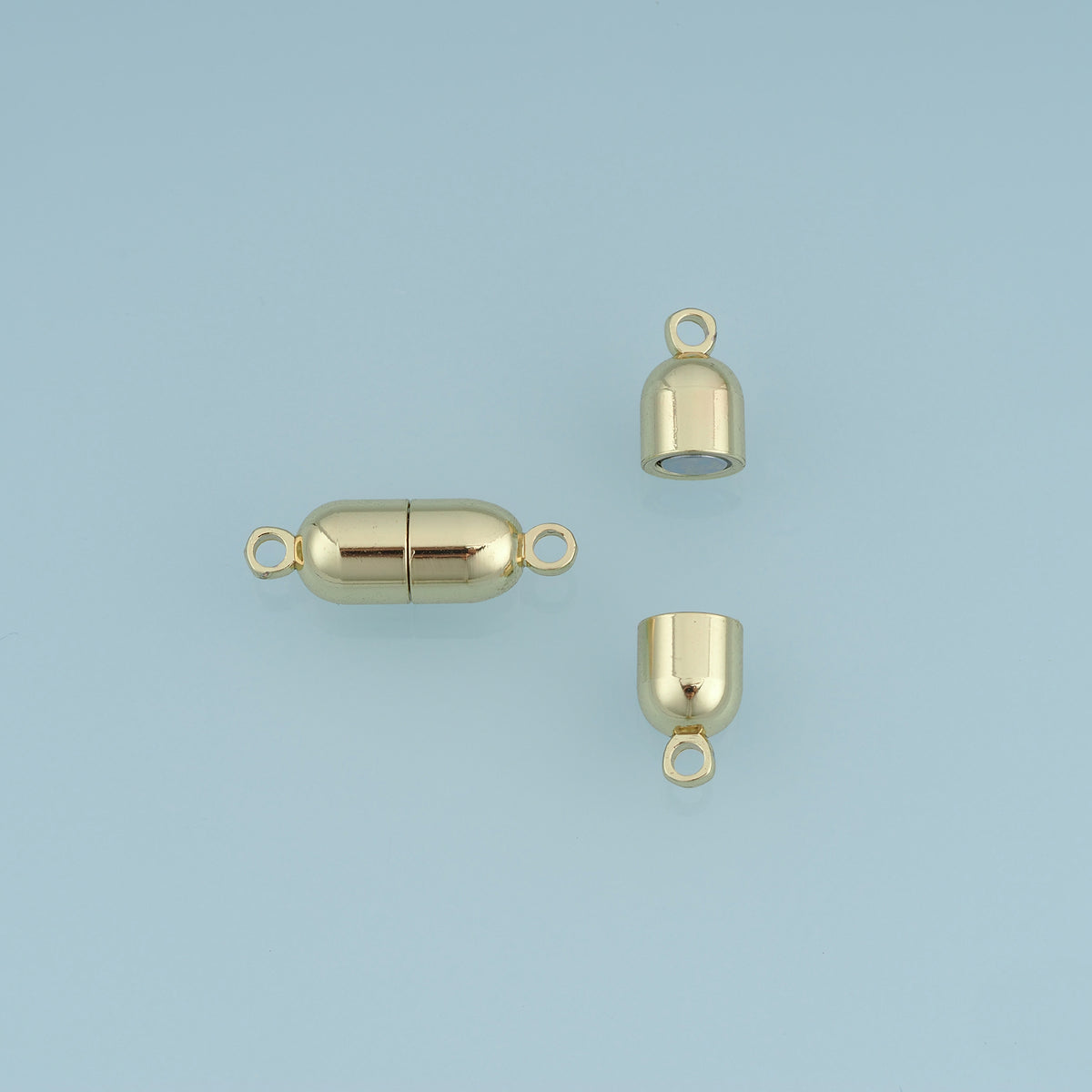 18K Gold Filled Magnetic Clasp,Barrel Magnetic Connector Finding for Bracelet Necklace DIY Jewelry Making Supply
