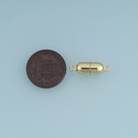 18K Gold Filled Magnetic Clasp,Barrel Magnetic Connector Finding for Bracelet Necklace DIY Jewelry Making Supply
