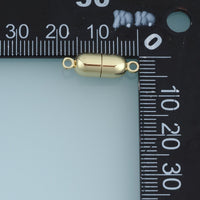 18K Gold Filled Magnetic Clasp,Barrel Magnetic Connector Finding for Bracelet Necklace DIY Jewelry Making Supply