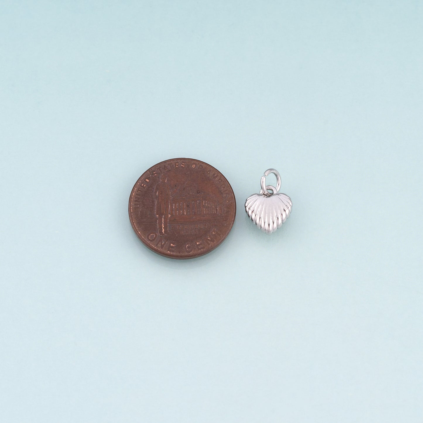 18K Gold Filled Heart Pendant,Radial Texture Simple Heart Charm Bracelet Necklace for DIY Jewelry Making Supply
