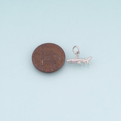 18K Gold Filled Shark Pendant,Marine Theme Charm Bracelet Necklace for DIY Jewelry Making Supply
