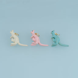 18K Gold Filled Kangaroo Charm,Colorful Enamel Kangaroo Pendant Animal Charm for Bracelet Necklace DIY Jewelry Making Supply