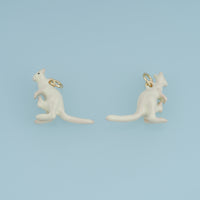 18K Gold Filled Kangaroo Charm,Colorful Enamel Kangaroo Pendant Animal Charm for Bracelet Necklace DIY Jewelry Making Supply