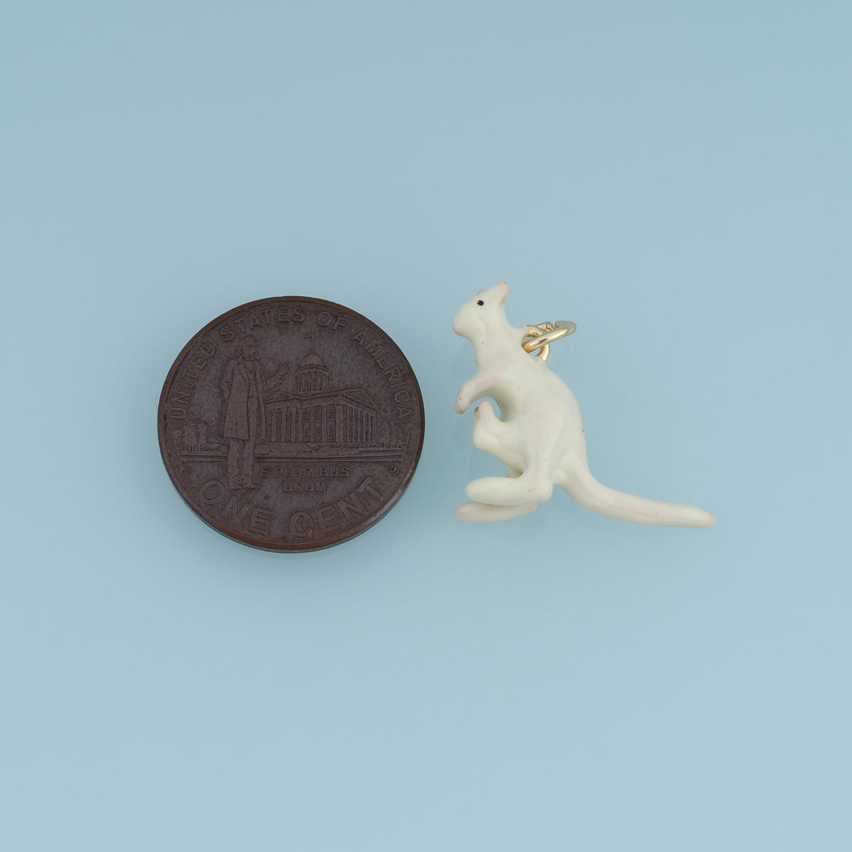 18K Gold Filled Kangaroo Charm,Colorful Enamel Kangaroo Pendant Animal Charm for Bracelet Necklace DIY Jewelry Making Supply