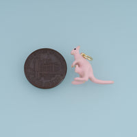18K Gold Filled Kangaroo Charm,Colorful Enamel Kangaroo Pendant Animal Charm for Bracelet Necklace DIY Jewelry Making Supply