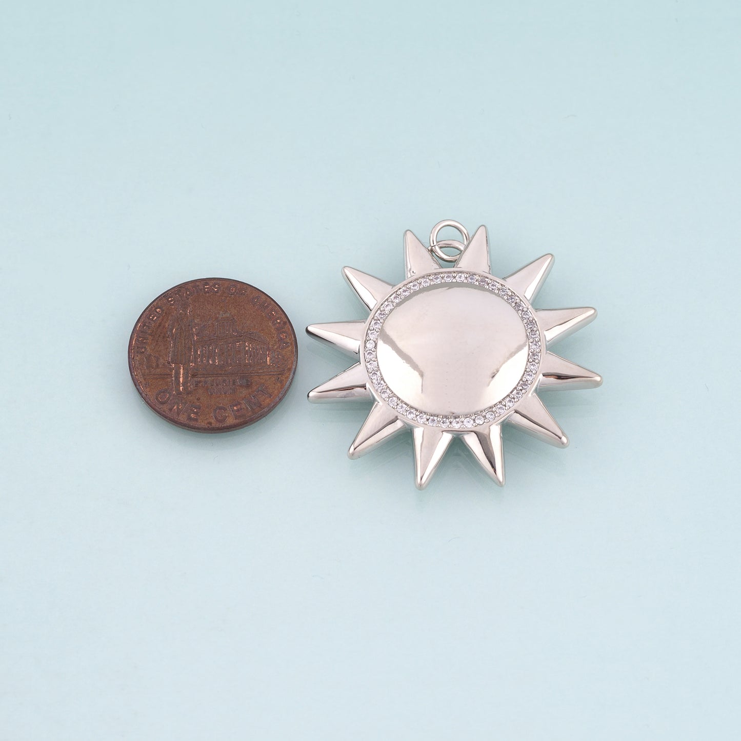 18K Gold Filled Sun Pendant,Bohemia Sun Charm Bracelet Necklace for DIY Jewelry Making Supply
