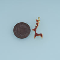 18K Gold Filled Deer Charm,Colorful Enamel Deer Pendant Animal Charm for Bracelet Necklace DIY Jewelry Making Supply