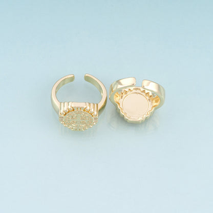 18K Gold Filled Saint Benedict Ring,Religious Beliefs Ring Bracelet Necklace for DIY Jewelry Making Supply
