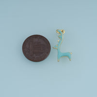 18K Gold Filled Deer Charm,Colorful Enamel Deer Pendant Animal Charm for Bracelet Necklace DIY Jewelry Making Supply