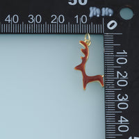 18K Gold Filled Deer Charm,Colorful Enamel Deer Pendant Animal Charm for Bracelet Necklace DIY Jewelry Making Supply