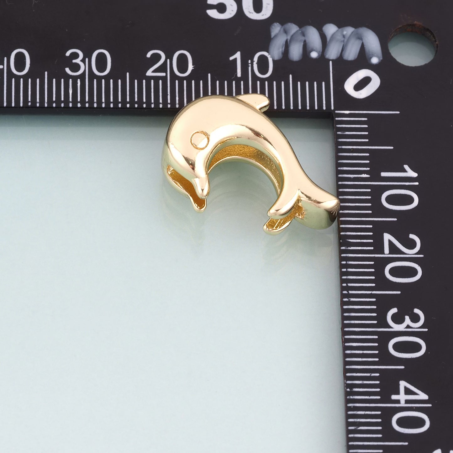 18K Gold Filled Dolphin Beads,Marine Theme Spacer Beads Bracelet Necklace for DIY Jewelry Making Supply
