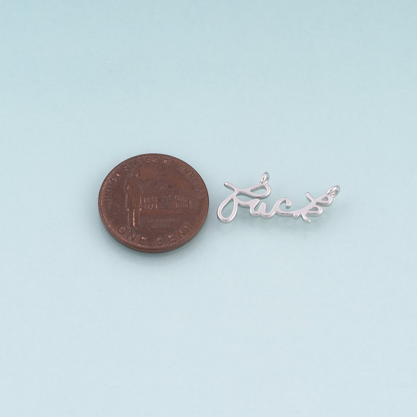 18K Gold Filled Luck Letter Connector,Lucky Connector Bracelet Necklace for DIY Jewelry Making Supply