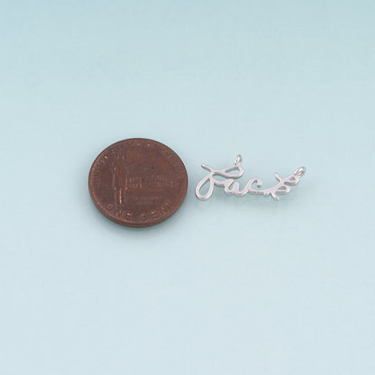 18K Gold Filled Luck Letter Connector,Lucky Connector Bracelet Necklace for DIY Jewelry Making Supply