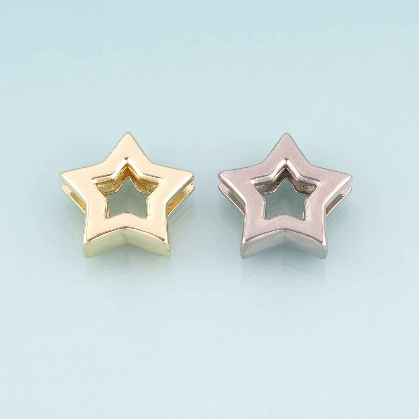 18K Gold Filled Star Beads,Celestial Star Spacer Beads Bracelet Necklace for DIY Jewelry Making Supply
