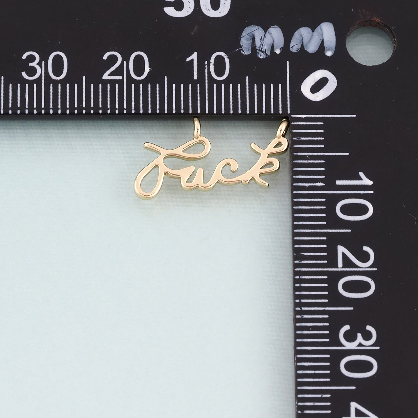 18K Gold Filled Luck Letter Connector,Lucky Connector Bracelet Necklace for DIY Jewelry Making Supply