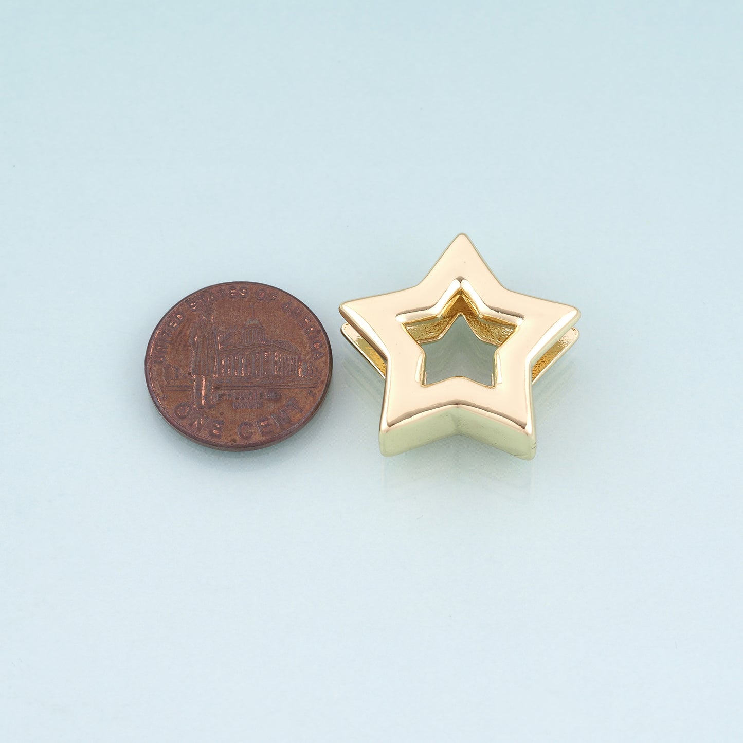 18K Gold Filled Star Beads,Celestial Star Spacer Beads Bracelet Necklace for DIY Jewelry Making Supply