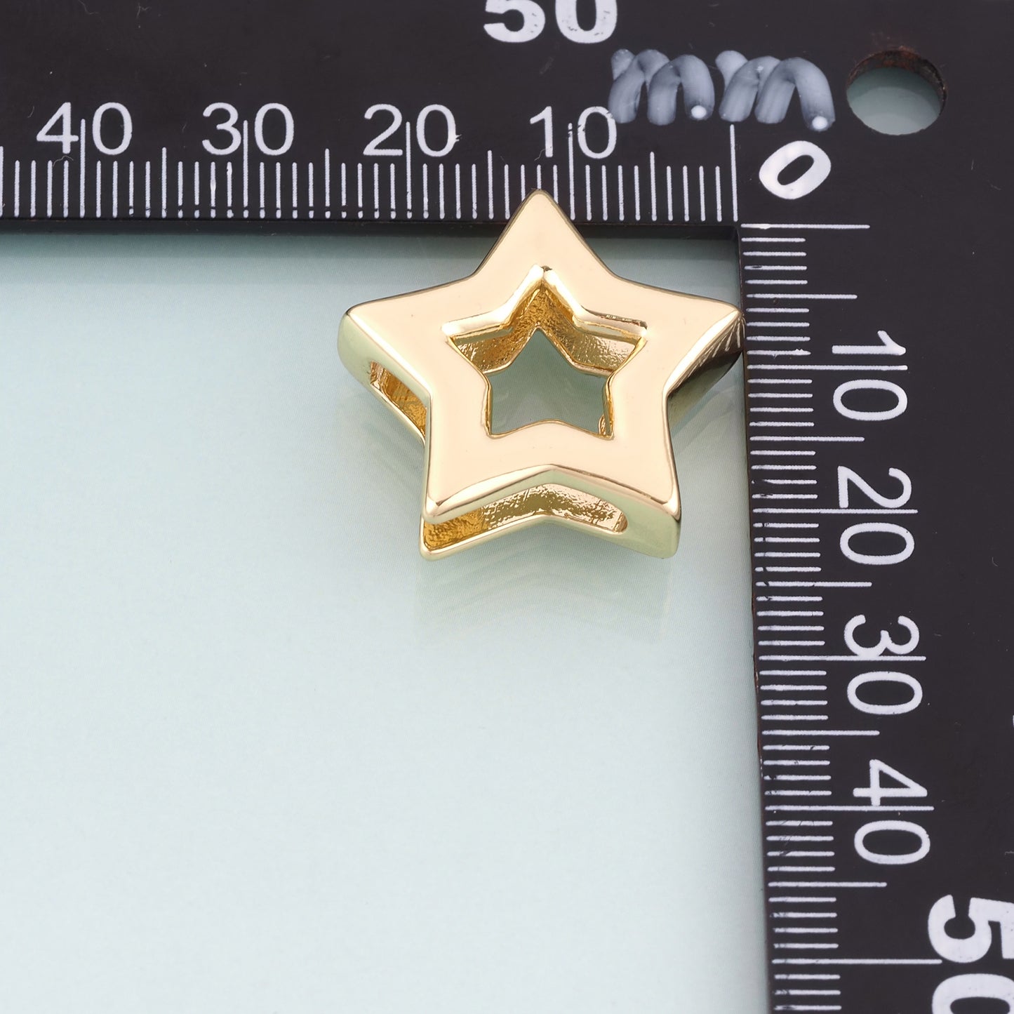 18K Gold Filled Star Beads,Celestial Star Spacer Beads Bracelet Necklace for DIY Jewelry Making Supply