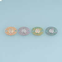 18K Gold Filled Oval Connector,Enamel Gemstone Link Component Jewelry Finding for Bracelet Necklace DIY Jewelry Making Supply