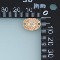 18K Gold Filled Oval Connector,Enamel Gemstone Link Component Jewelry Finding for Bracelet Necklace DIY Jewelry Making Supply