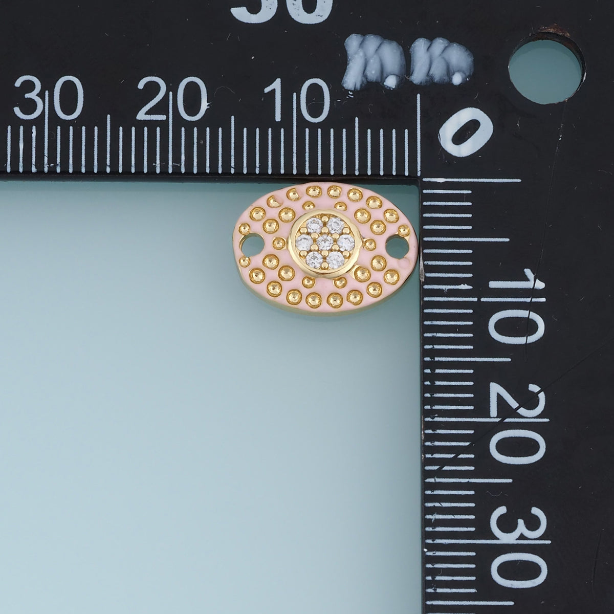 18K Gold Filled Oval Connector,Enamel Gemstone Link Component Jewelry Finding for Bracelet Necklace DIY Jewelry Making Supply