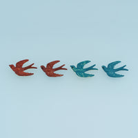 18K Gold Filled Swallow Bird Charm,Colorful Enamel Flying Bird Pendant Animal Charm for Bracelet Necklace DIY Jewelry Making Supply