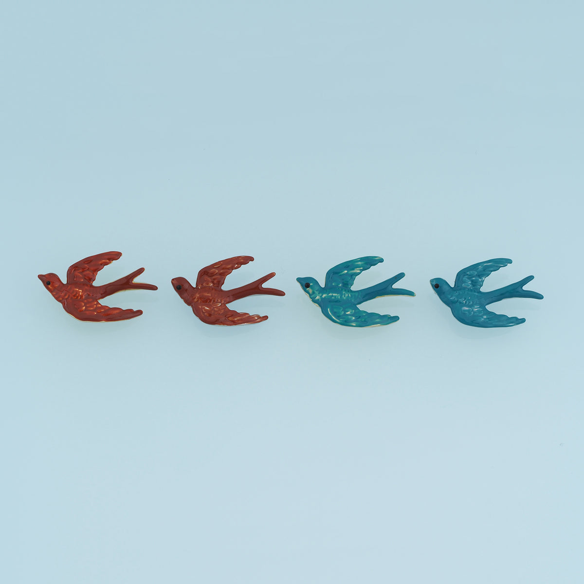 18K Gold Filled Swallow Bird Charm,Colorful Enamel Flying Bird Pendant Animal Charm for Bracelet Necklace DIY Jewelry Making Supply