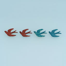 18K Gold Filled Swallow Bird Charm,Colorful Enamel Flying Bird Pendant Animal Charm for Bracelet Necklace DIY Jewelry Making Supply