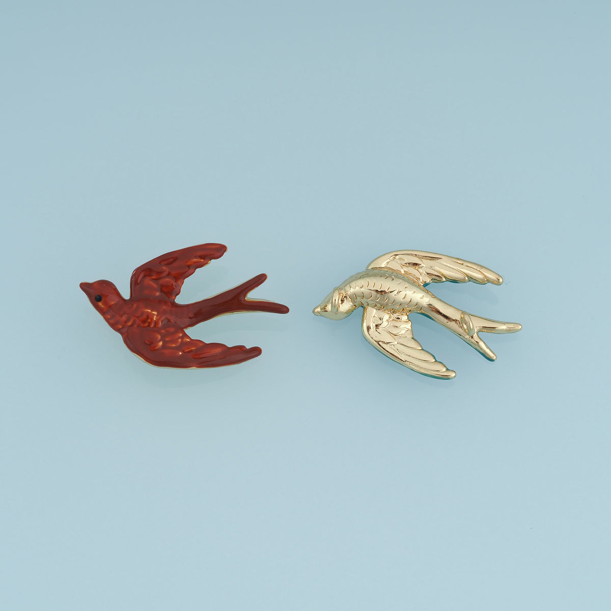 18K Gold Filled Swallow Bird Charm,Colorful Enamel Flying Bird Pendant Animal Charm for Bracelet Necklace DIY Jewelry Making Supply