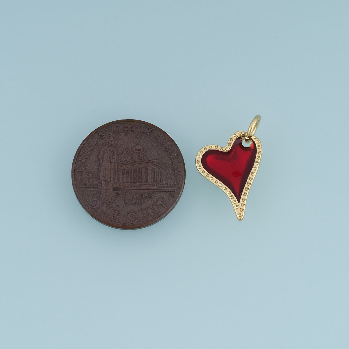 18K Gold Filled Heart Charm,Colorful Enamel Heart Pendant Love Charm for Bracelet Necklace DIY Jewelry Making Supply