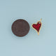 18K Gold Filled Heart Charm,Colorful Enamel Heart Pendant Love Charm for Bracelet Necklace DIY Jewelry Making Supply