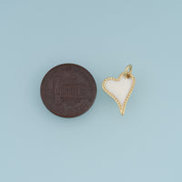 18K Gold Filled Heart Charm,Colorful Enamel Heart Pendant Love Charm for Bracelet Necklace DIY Jewelry Making Supply