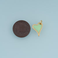 18K Gold Filled Heart Charm,Colorful Enamel Heart Pendant Love Charm for Bracelet Necklace DIY Jewelry Making Supply