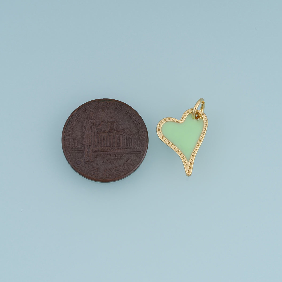 18K Gold Filled Heart Charm,Colorful Enamel Heart Pendant Love Charm for Bracelet Necklace DIY Jewelry Making Supply