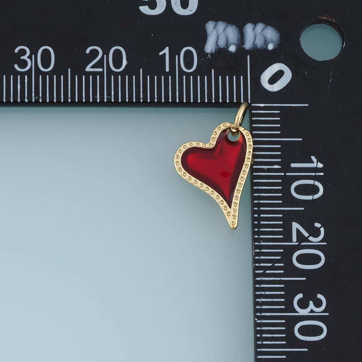 18K Gold Filled Heart Charm,Colorful Enamel Heart Pendant Love Charm for Bracelet Necklace DIY Jewelry Making Supply