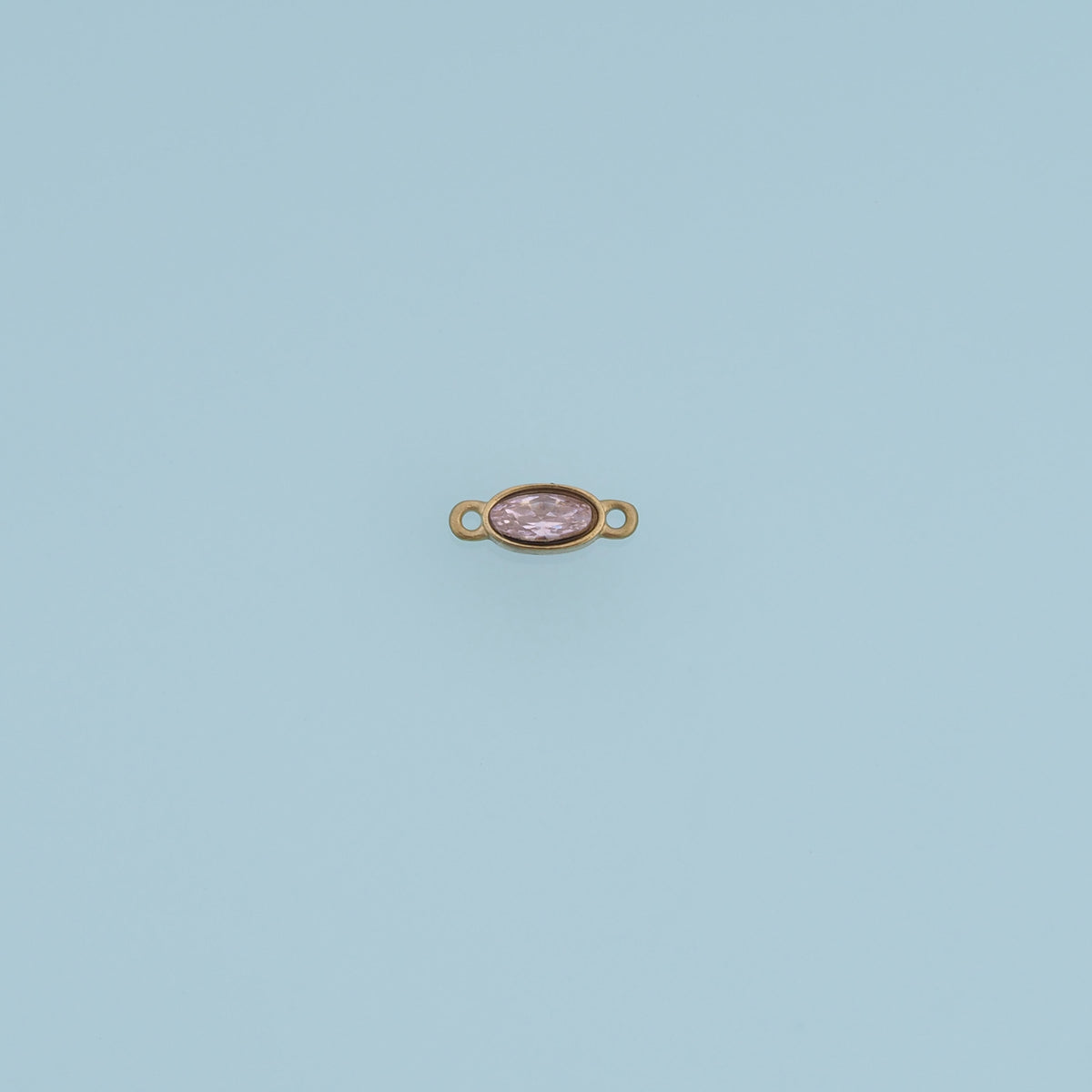 Oval Crystal Connector,14K Gold Colorful Faceted Gemstone Charm DIY Charm for Necklace Bracelet Making