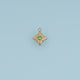 Four Point Star Crystal Pendant,14K Gold Green Pink Gemstone Charm DIY Charm for Necklace Bracelet Making