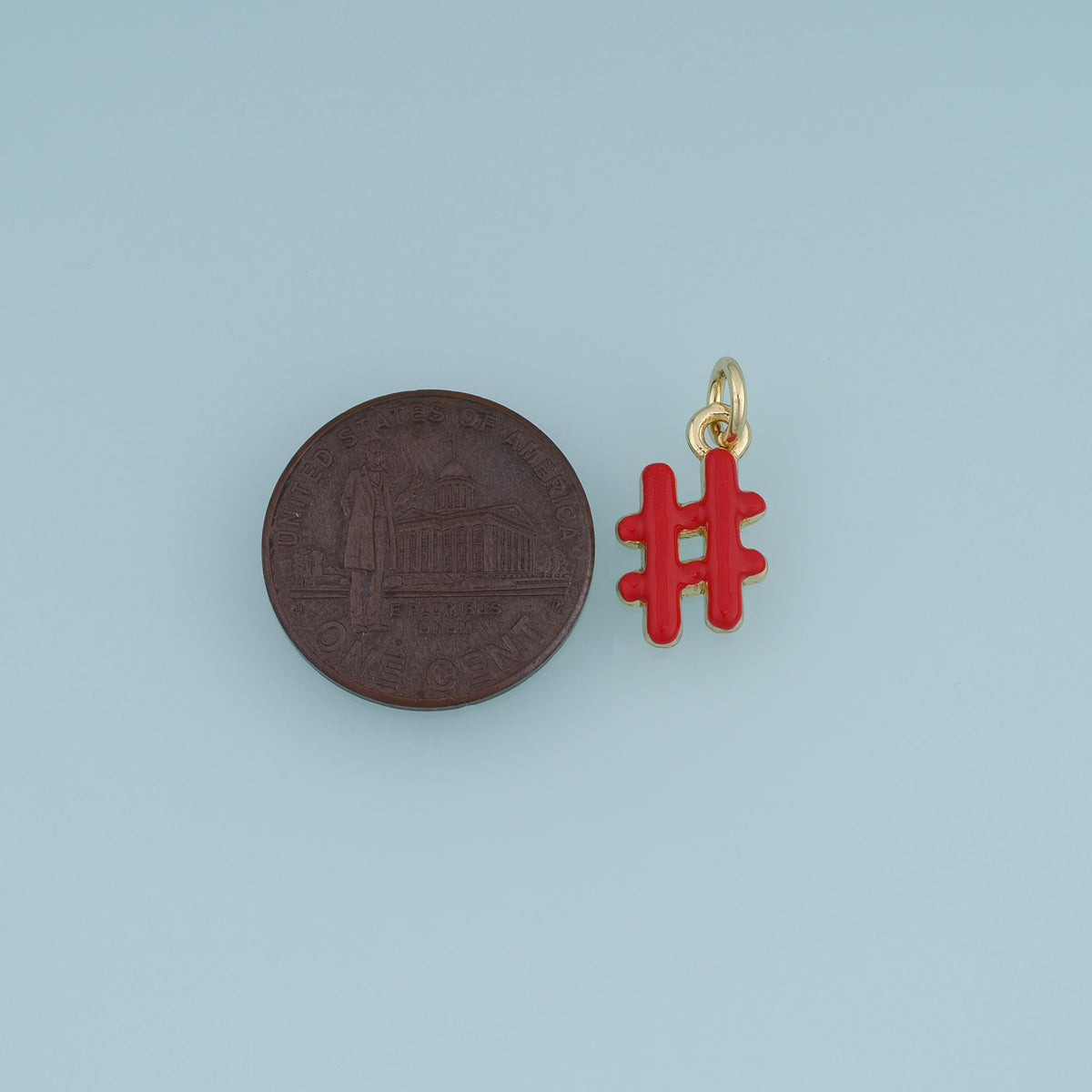 18K Gold Filled Hash Tag Charm,Enamel Number Sign Pendant Symbol Charm for Bracelet Necklace DIY Jewelry Making Supply