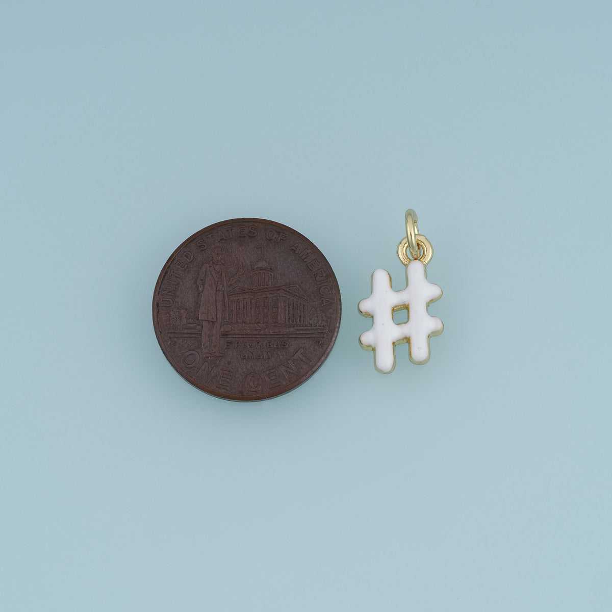 18K Gold Filled Hash Tag Charm,Enamel Number Sign Pendant Symbol Charm for Bracelet Necklace DIY Jewelry Making Supply