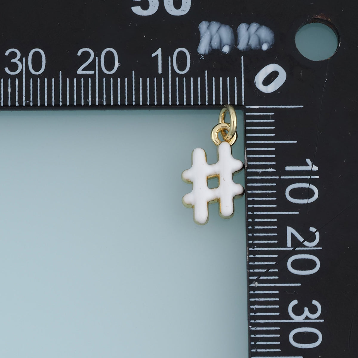 18K Gold Filled Hash Tag Charm,Enamel Number Sign Pendant Symbol Charm for Bracelet Necklace DIY Jewelry Making Supply