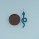 18K Gold Filled Snake Charm,Blue Enamel Snake Pendant Animal Charm for Bracelet Necklace DIY Jewelry Making Supply