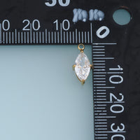 Faceted Crystal Pendant,14K Gold Silver Pink Clear Elegant Charm DIY Charm for Necklace Bracelet Making