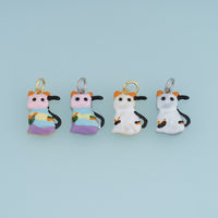 18K Gold Filled Cat Charm,Colorful Enamel Cat Pendant Animal Charm for Bracelet Necklace DIY Jewelry Making Supply