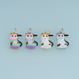 18K Gold Filled Cat Charm,Colorful Enamel Cat Pendant Animal Charm for Bracelet Necklace DIY Jewelry Making Supply
