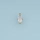 Faceted Crystal Pendant,14K Gold Silver Pink Clear Elegant Charm DIY Charm for Necklace Bracelet Making