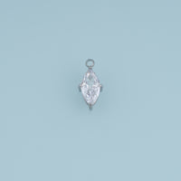 Faceted Crystal Pendant,14K Gold Silver Pink Clear Elegant Charm DIY Charm for Necklace Bracelet Making